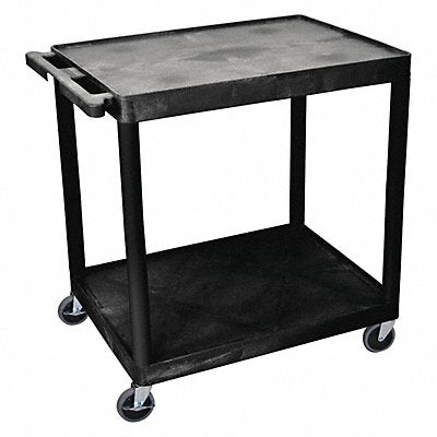 GRAINGER HE38B Utility Cart 300 lb Cap. PE 2 Shelves