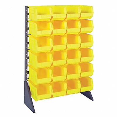 QUANTUM STORAGE SYSTEMS QRU12S24024YL F1613 BinRailFlrRck 15inx54inx36in Load Capacity 50 lb
