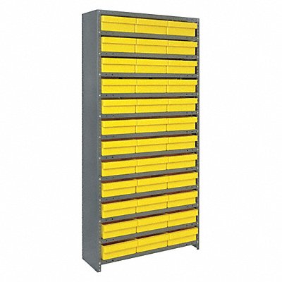 QUANTUM STORAGE SYSTEMS CL1275801YL E6883 Enclosed Bin Shelving 12x75x36in Yellow