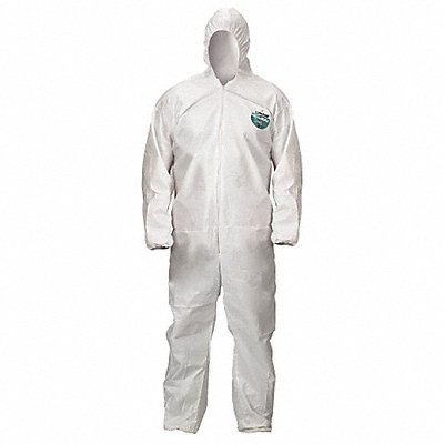 LAKELAND CTL428V2X Hooded Coverall Elastic White 2XL PK50