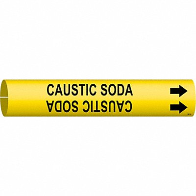 BRADY 4021A Pipe Marker Caustic Soda 13/16in H 4/5in W