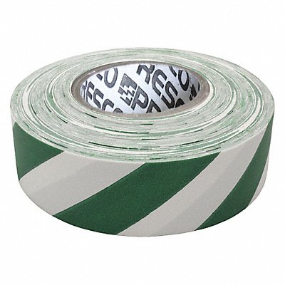 GRAINGER SWG200 Flaging Tape Green/White 300 ft 1 3/16 in