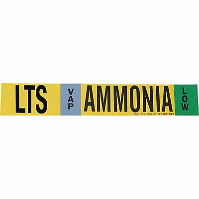 BRADY 90416 Pipe Marker Ammonia 2 1/4 in H 14 in W