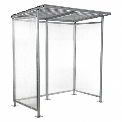GRAINGER SSH793980 Smoking Shelter 49.4 x84 x75.3 in Slope