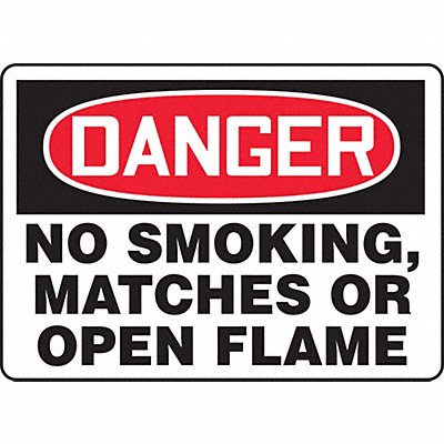 ACCUFORM MSMK025VS Danger No Smoking Sign 10X14 ENG