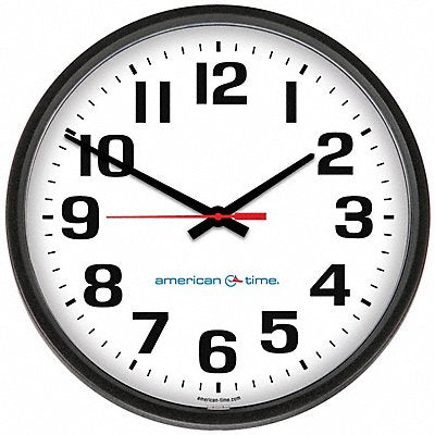 GRAINGER E56BASD301G Wall Clock Analog Battery