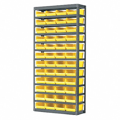 AKRO-MILS AS1279150Y Bin Shelving 12inx79inx36in Yellow