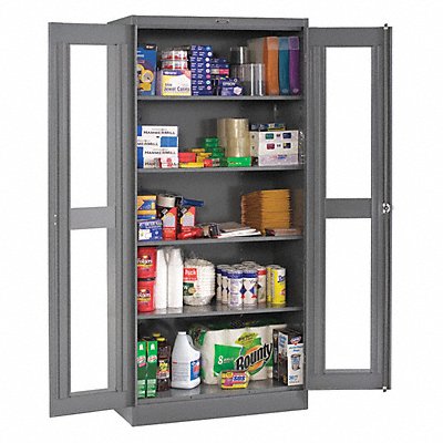 TENNSCO CVD2470MEDGREY Storage Cabinet 78 x36 x24 MdGry 4 Shelves