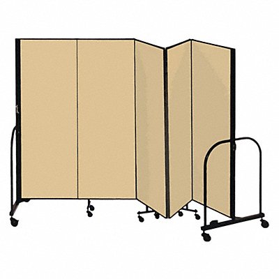 SCREENFLEX CFSL605DO F1884 Partition 9 Ft 5 In W x 6 Ft H Walnut