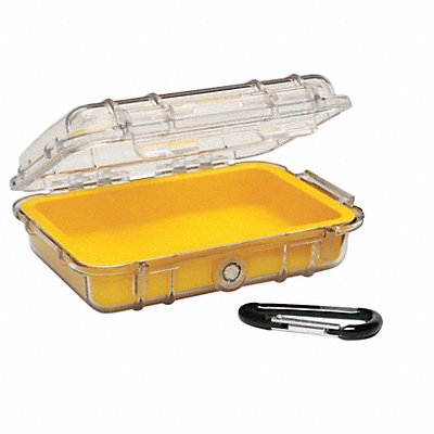 PELICAN 1020027100 Micro Case Yellow 6.82 x 4.75 x 2.12 In