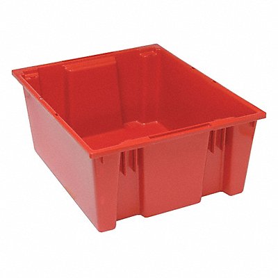 QUANTUM STORAGE SYSTEMS SNT225RD E1883 Stacking and Nesting Container Red Solid Polypropylene