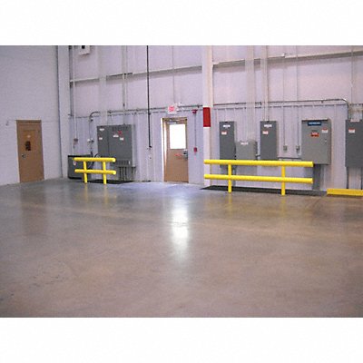 GRAINGER SGR212042P Guard Rail System Yellow 42 in H Steel