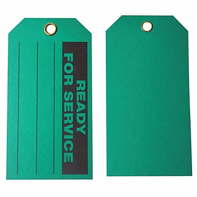 GRAINGER 9WJ40 Rdy F/ Svce Tag 3 x 5-3/4 In Met PK100