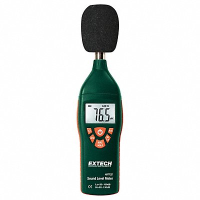 EXTECH 407732 Sound Level Meter Backlit LCD Display