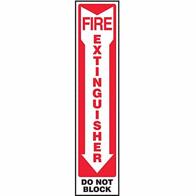 ACCUFORM MFXG580VS Fire Extinguisher Sign 18X4 ENG SURF