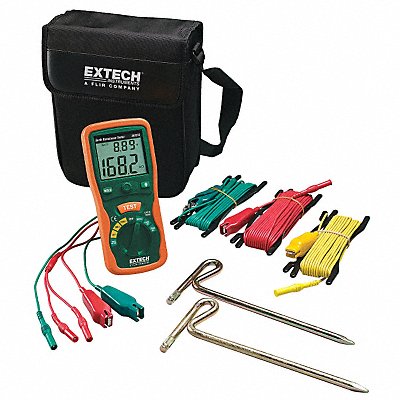 EXTECH 382252 Earth Ground Tester Kit LCD Case