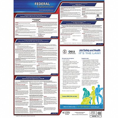 JJ KELLER 37994 Labor Law Poster Federal Labor Law