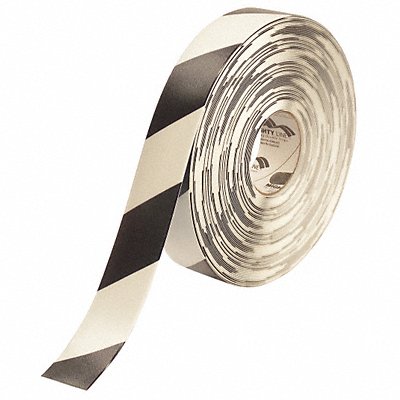 MIGHTY LINE 2RWCHV K3721 Floor Tape Black/White 2 inx100 ft Roll