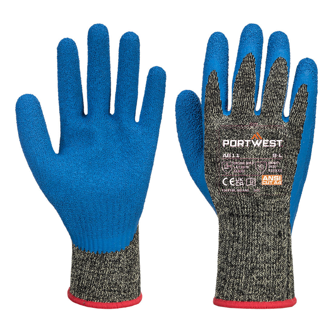 Portwest A611 Aramid HR Cut Latex Glove