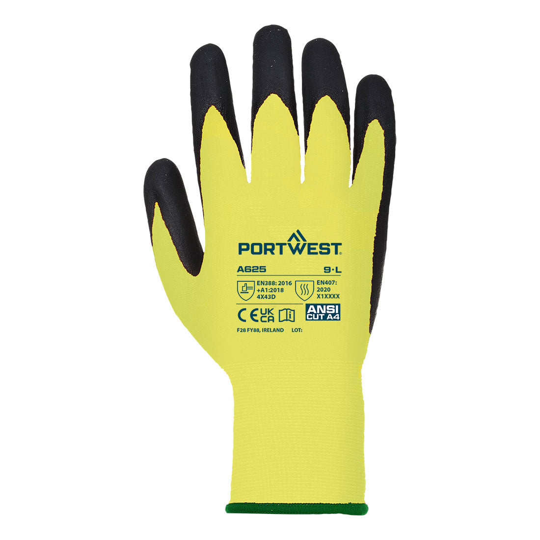 Portwest A625 Cut D13 PU Hi - Vis Glove