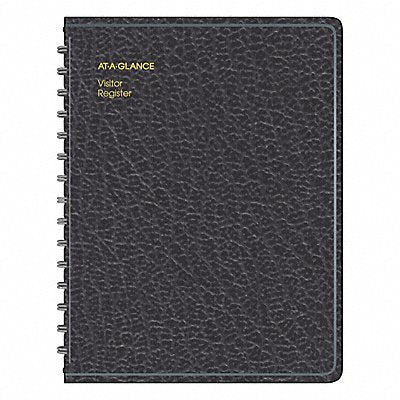 AT-A-GLANCE 8058005 Visitors Register Book 8 3/4 in L Black