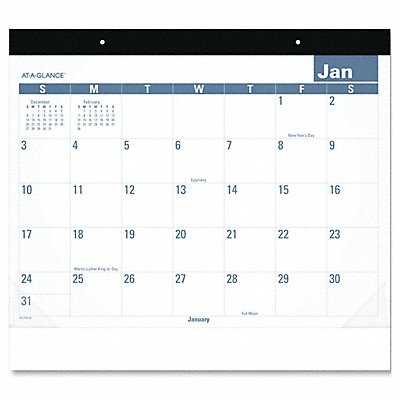 AT-A-GLANCE SKLP2432 Planner Desk Pad Easy-to-Read White