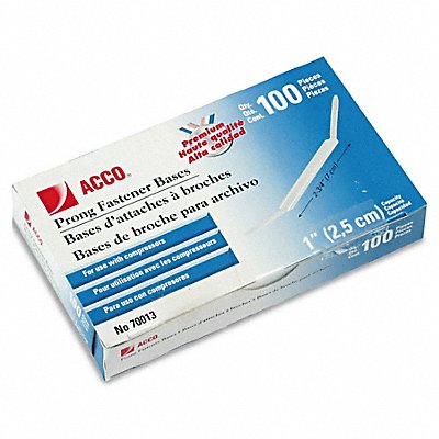 ACCO A7070013G Prong Fasteners Base 1 Capacity PK100