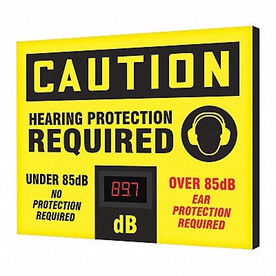 CONDOR 444A66 Sound Level Decibel Meter Sign 12x20in