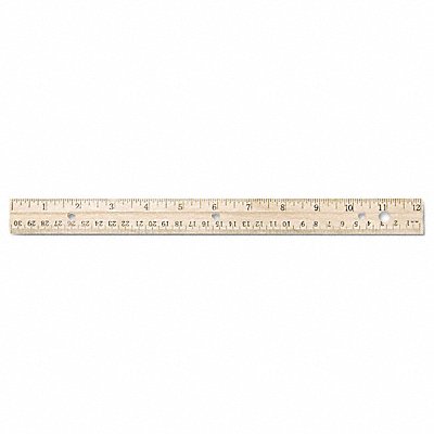 WESTCOTT 10702 Ruler 12 Wood English/Metric