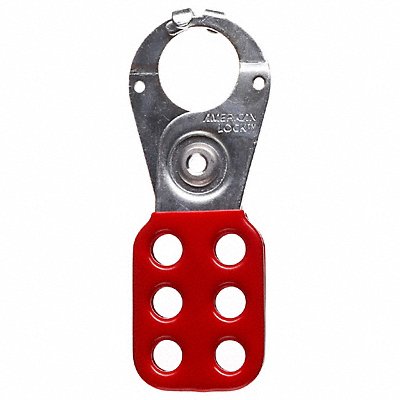 AMERICAN LOCK ALO80 Lockout Hasp 6 Lock Red