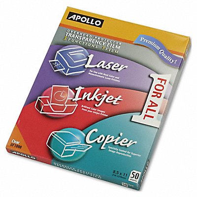 APOLLO VUF1000E Multi-Purpose Transparency Clear PK50