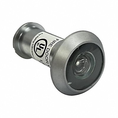 GRAINGER 1HEW7 Door Viewer Chrome 200 Deg Viewing Angle