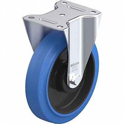GRAINGER BPOEV200KASB Plate Caster Rigid Rubber 9 1/4 H