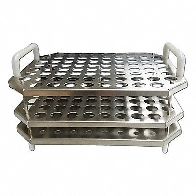 BENCHMARK RESEARCH B20008T150 Test Tube Rack Silver 76 x 15