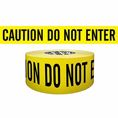 GRAINGER B3103Y9200 Barricade Tape Yellow 1 000 ft L 3 in