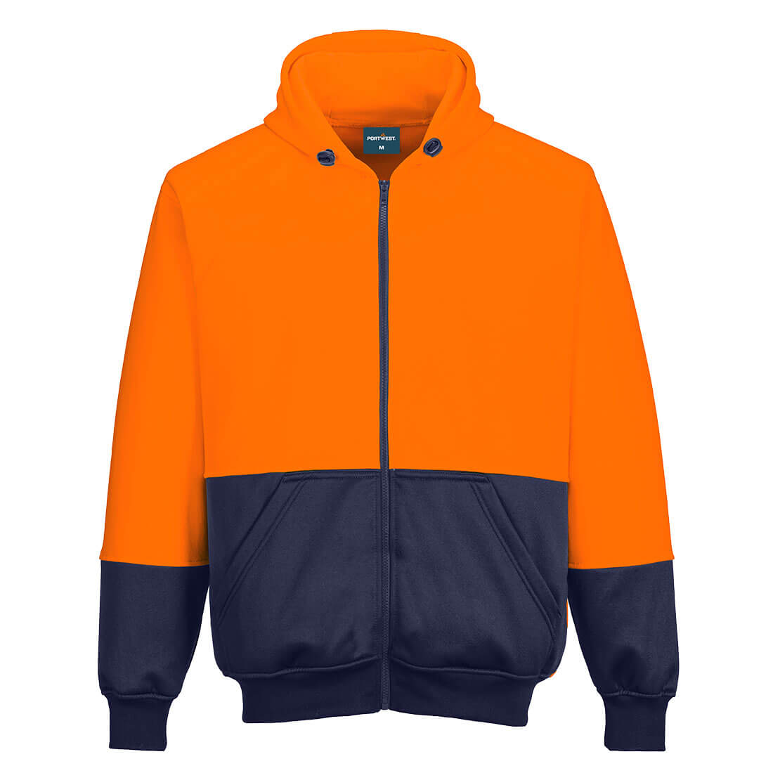 Portwest B327 Hi-Vis Contrast Zipped Class D Hoodie