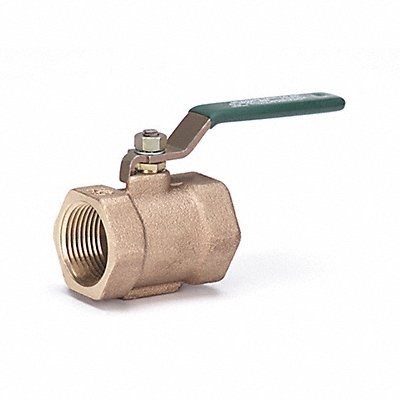 MILWAUKEE VALVE BB210012 Disc Valve 1 Pc 1/2 In Bronze FNPT