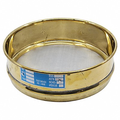 EISCO SCIENTIFIC BI0139BRD Brass Sieve SS Screen 8 Dia 2.5 D