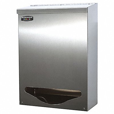 BOWMAN DISPENSERS BK0010300 Bulk Dispenser Silver 17-5/64inH
