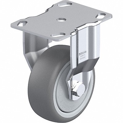 GRAINGER BKPATPA80KF Plate Caster Rigid Rubber 4 3/8 H