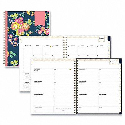 BLUE SKY BLS103617 Planning Calendar 8.5 x 11 Navy Floral