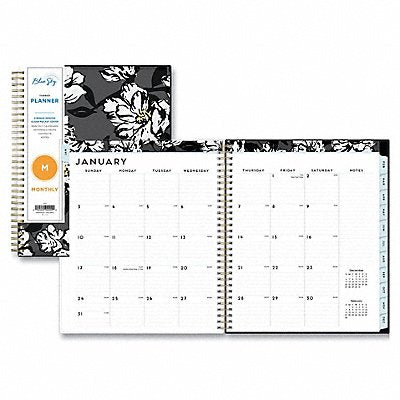 BLUE SKY BLS110216 Planner 8 x 10 Grey/Black/Gold Monthly