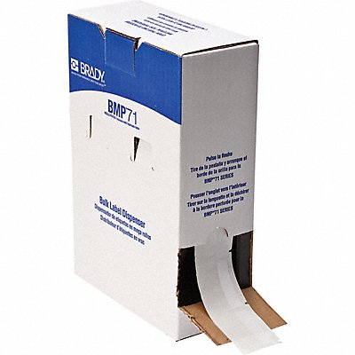 BRADY BM107427 Label 2 in W Clear White