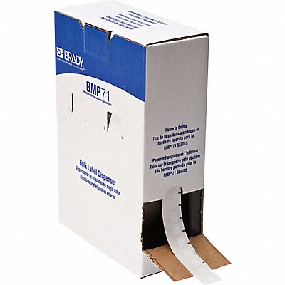 BRADY BM11427 Label 1/2 in W Clear White