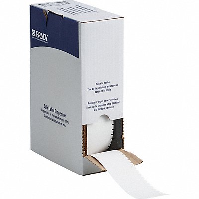 BRADY BM40412 Tag 1 15/16 in W 3/8 in H White