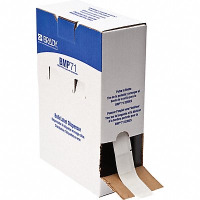 BRADY BM64427 Label 1 in W Clear White