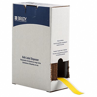 BRADY BM7C1000854YL Label 1 in W Indoor Yellow