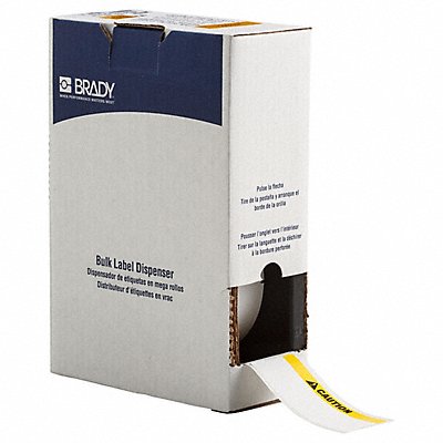 BRADY BM7C2000855CAU Label 4 1/8 in W Black White Yellow