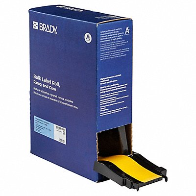 BRADY BM7C1800509YL Label Polyester Color Yellow 1 51/64 W