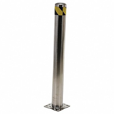 GRAINGER BOLSS3645 Bollard 36 in H Silver Stainless Steel
